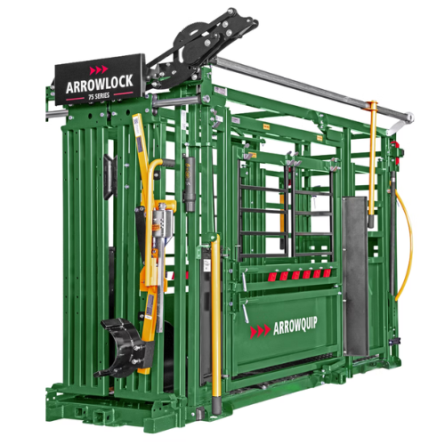 Green cattle handling chute with 