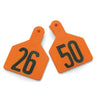 Z Calf Tag Orange 26-50 25 Ct. Easy Application Prevent Disease Transfer